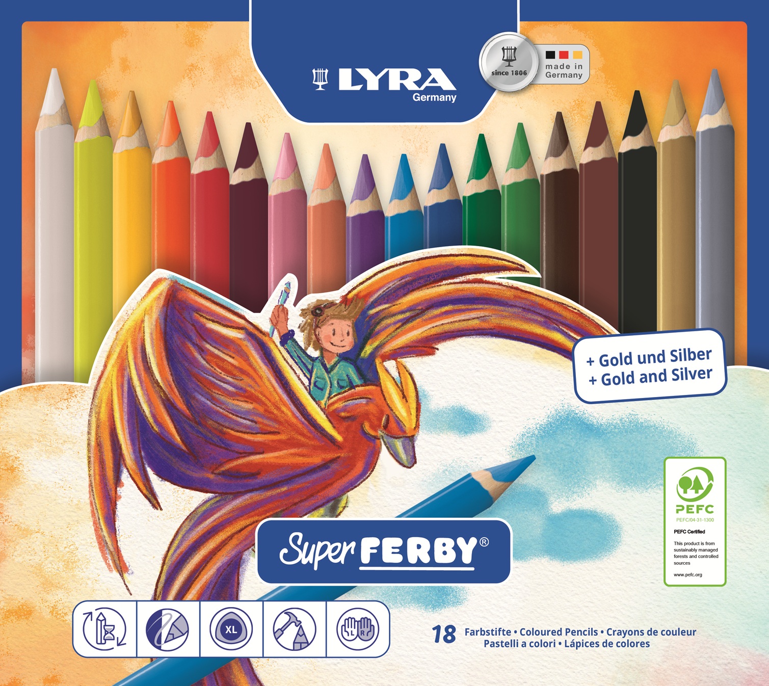 lyra super ferby blik 18 potloden