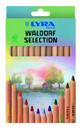 waldorf selectie -super-ferby-kleurpotloden ongelakt karton 12 stuks